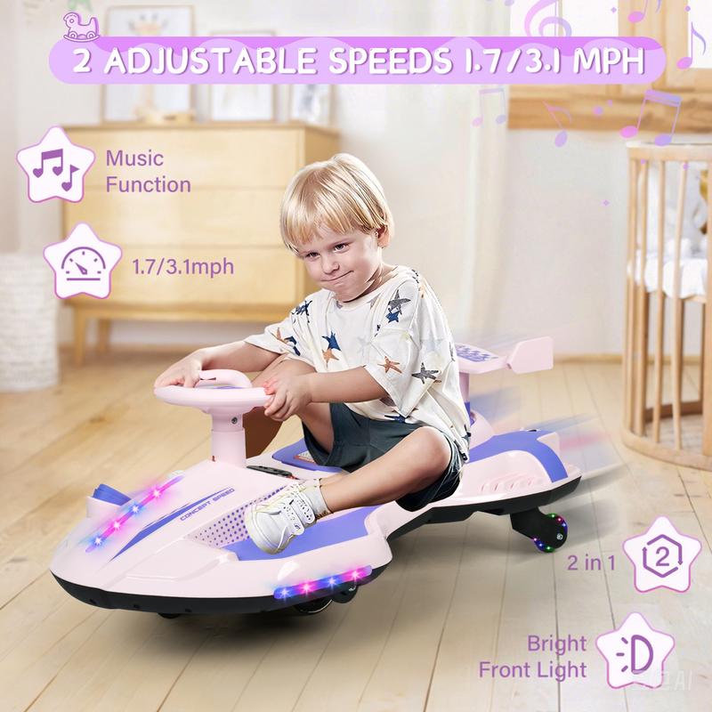 DriftRide 2-in-1 Electric Wiggle Car