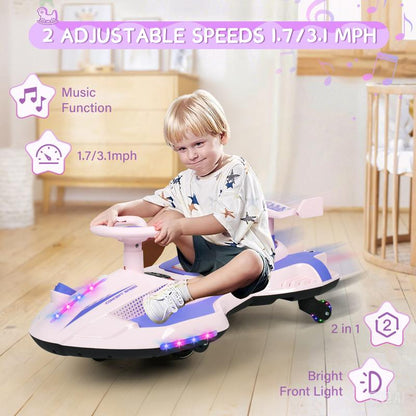 DriftRide 2-in-1 Electric Wiggle Car
